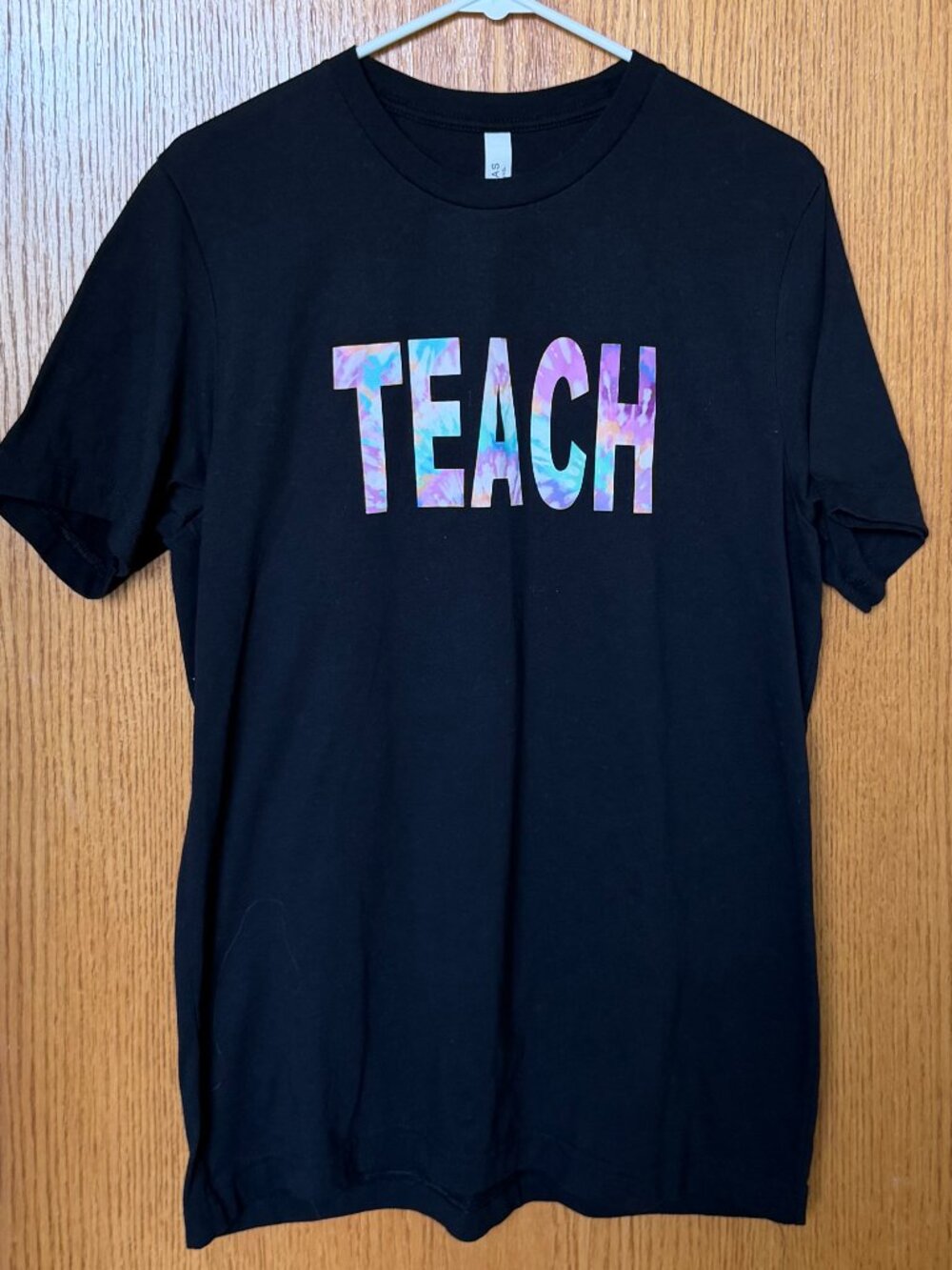 Teach Tie Dye Graphic Teacher Tee | Bella Canvas Size Large